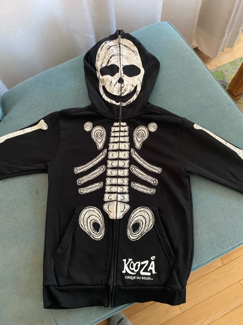 Koozå Kids Black Skeleton Zip Hoodie